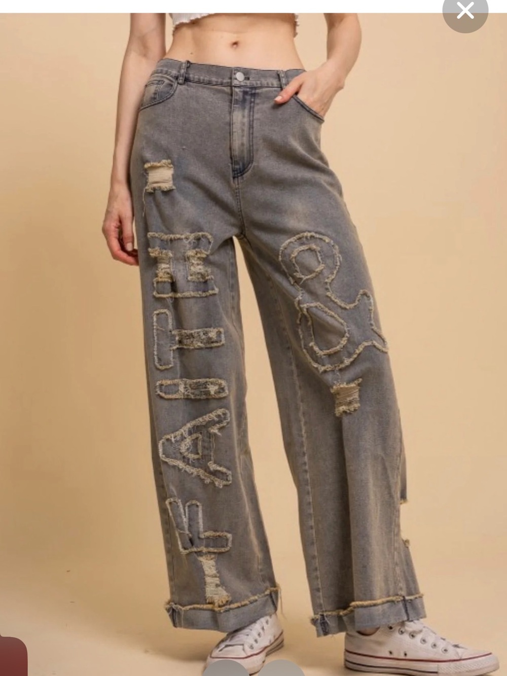 NWT Blue Velvet boutique Faith & Love Wide Leg Jeans Sz L & XL